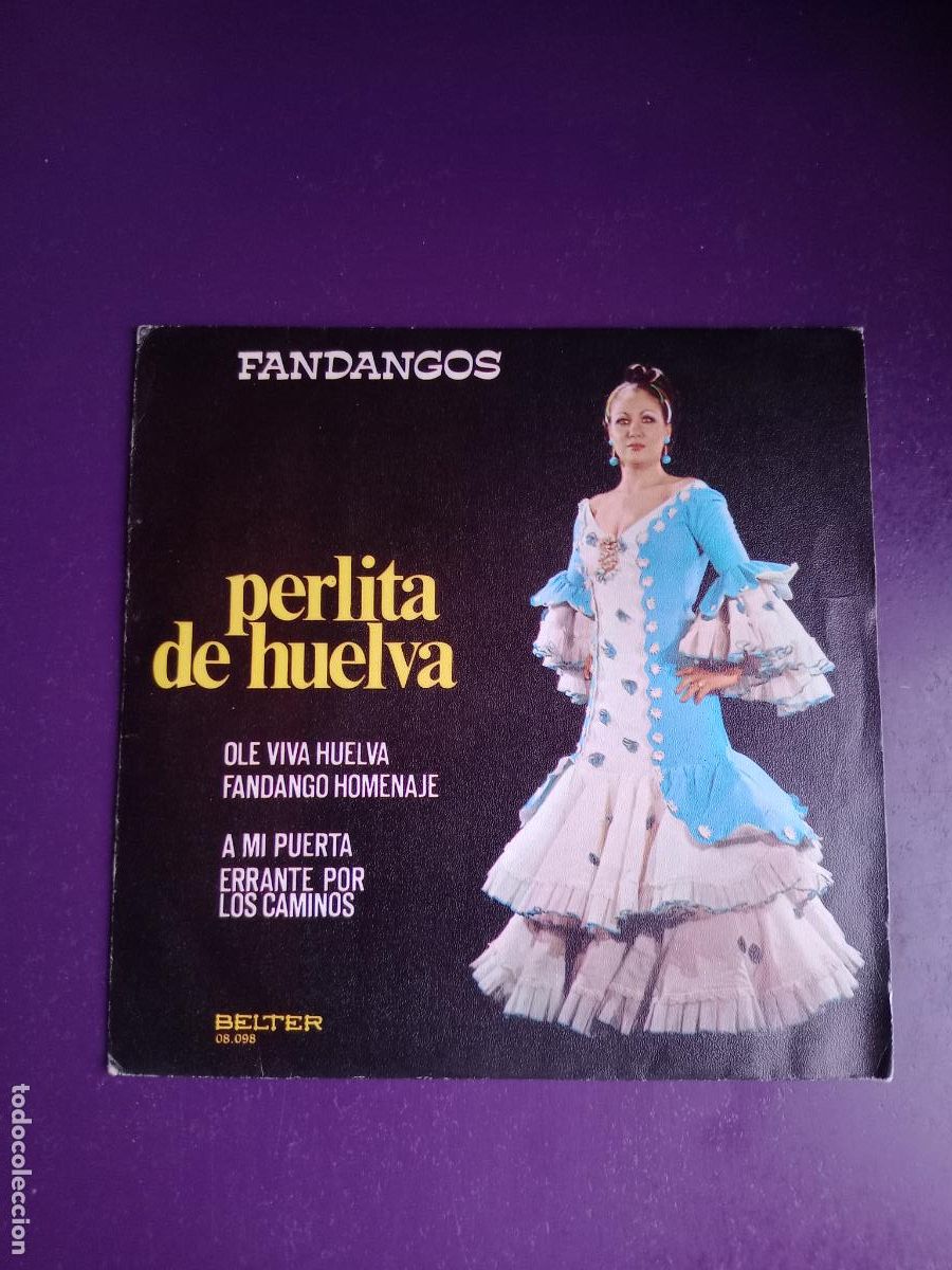 Discos de vinilo: PERLITA DE HUELVA - FANDANGOS - EP BELTER 1972 - COPLA, CANCION ESPA&Ntilde;OLA - SIN USO