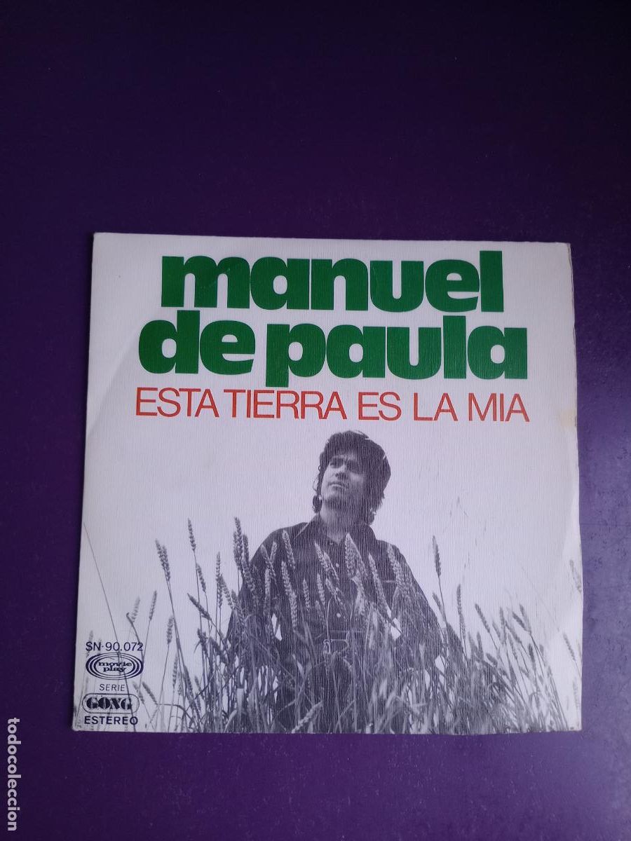 Discos de vinilo: Manuel de Paula &ndash; Esta Tierra Es La Mia - Sg MOVIEPLAY 1976 - SIN APENAS USO - FLAMENCO 70'S