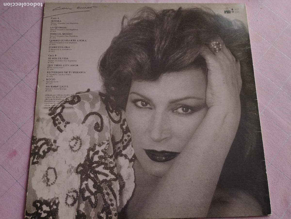 Discos de vinilo: Rocio Jurado &ndash; Con Amor, 1984 - Foto 2