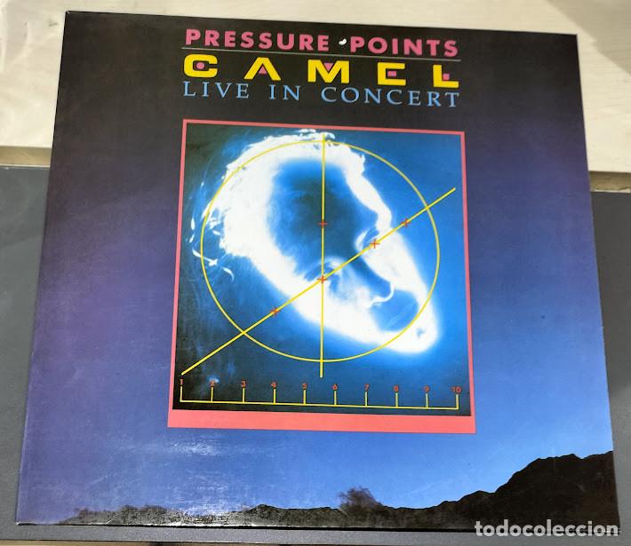 Discos de vinilo: Camel - Pressure Points - Live In Concert - LP Polydor ref. 424 602-1. Ed. espa&ntilde;ola 1989.