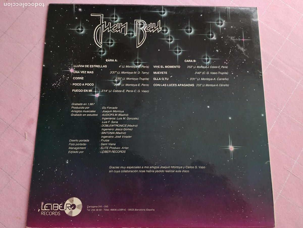 Discos de vinilo: Juan Bau &lrm;&ndash; Lluvia De Estrellas 1987 - Foto 4