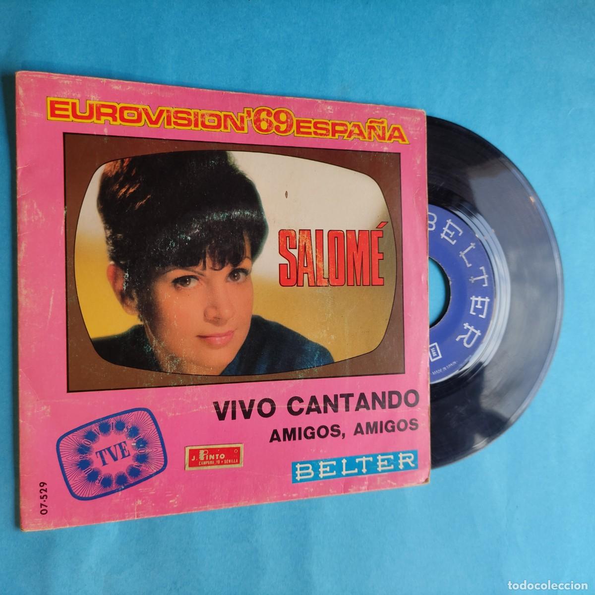 Discos de vinilo: SALOM&Eacute; . VIVO CANTANDO ** FESTIVAL EUROVISI&Oacute;N 69&acute; ** SINGLE BELTER ** juani