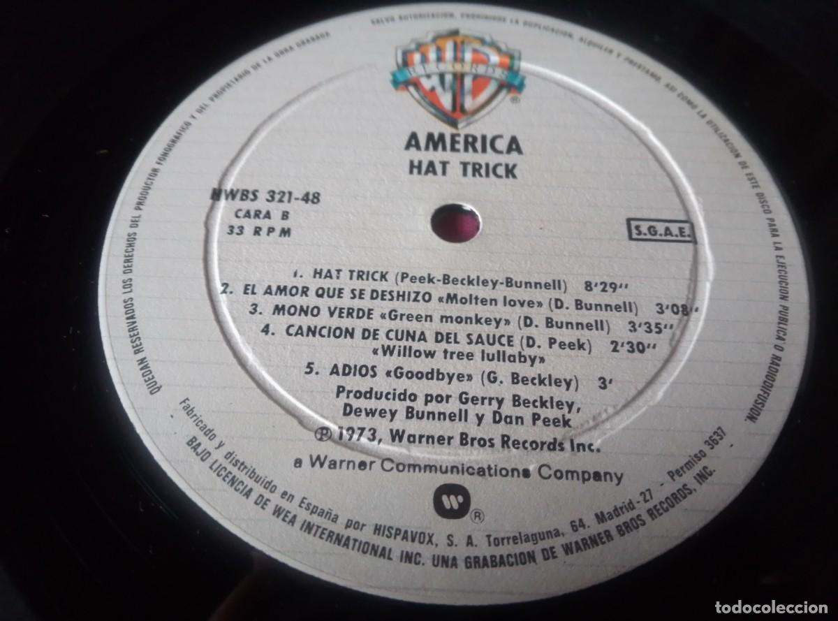 Discos de vinilo: AM&Eacute;RICA HAT TRICK 1973 LP L32 3 - Foto 3