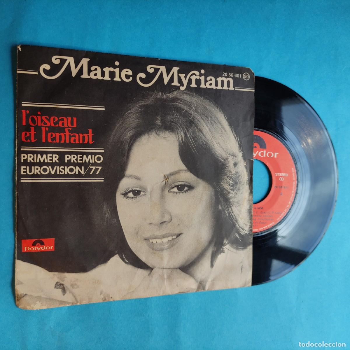 Discos de vinilo: MARIE MYRIAM . L'OISEAY ET L'ENFANT ** FESTIVAL DE SAN REMO 77&acute; ** SINGLE ** juani