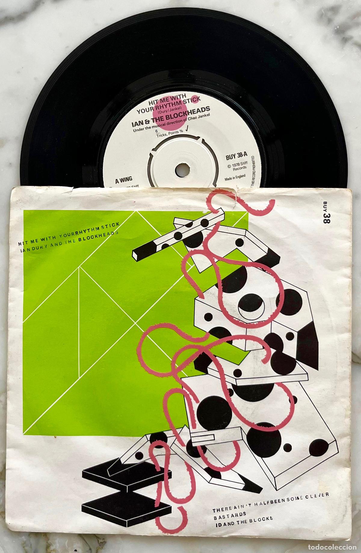 Discos de vinilo: IAN & THE BLOCKHEADS. ( IAN DURY ). HIT ME WIYH YOUR RHYTHM STICK. SINGLE UK 1978