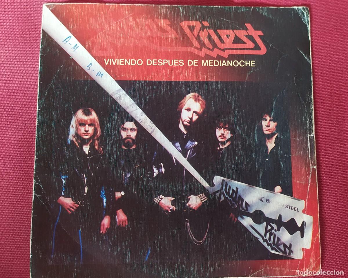 Discos de vinilo: single judas Priest. Living after midnight/viviendo despu&eacute;s de medianoche 1980