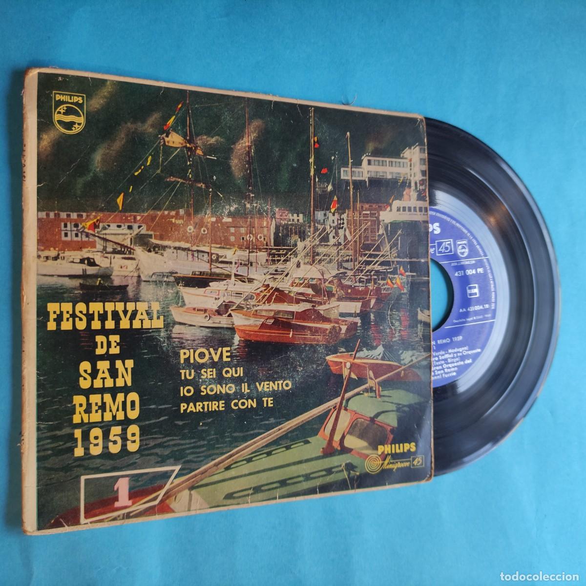 Discos de vinilo: FESTIVAL DE SAN REMO 1959 ** ARTURO TESTA ** EP 4 CANCIONES ** VER FOTOS * juani