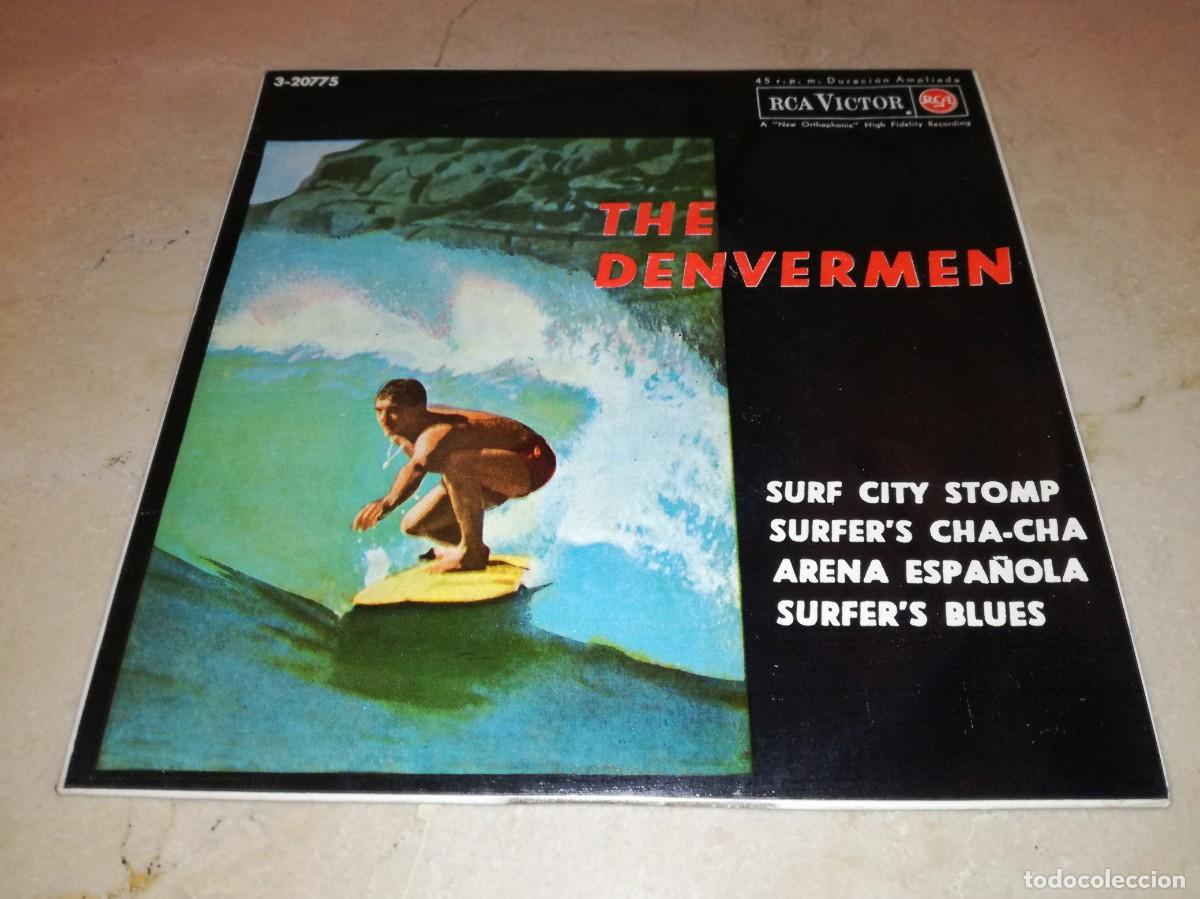 Discos de vinilo: THE DENVERMEN-SURF CITY STOMP + 3-ORIGINAL ESPA&Ntilde;OL 1964-VINILO EN BUEN ESTADO