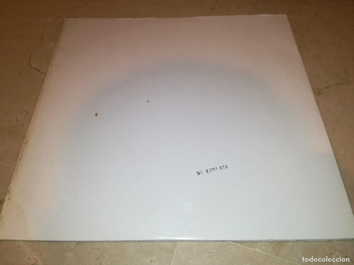 Discos de vinilo: THE BEATLES-ALBUM BLANCO-DOBLE LP-EDICI&Oacute;N ESPA&Ntilde;OLA CON LAS 4 FOTOS