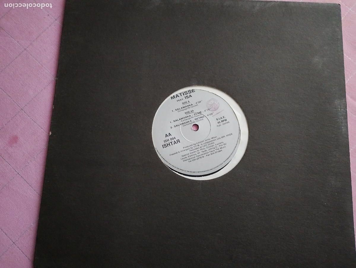 Discos de vinilo: Matisse Featuring Isa &lrm;&ndash; Salamanka 1994 Electronic - Foto 3