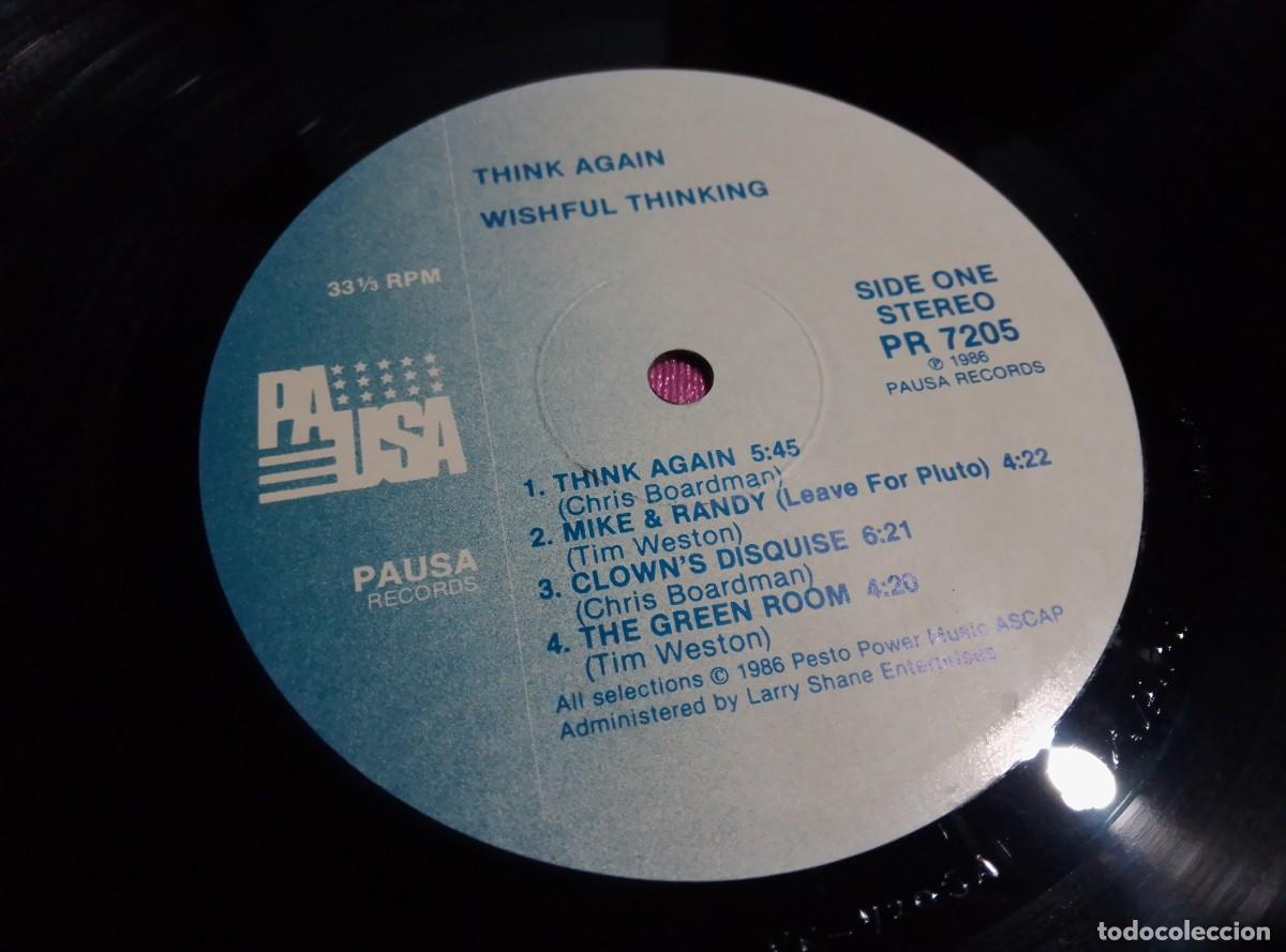 Discos de vinilo: THINK AGAIN WISHFUL THINKING 1986 LP L32 3 - Foto 3