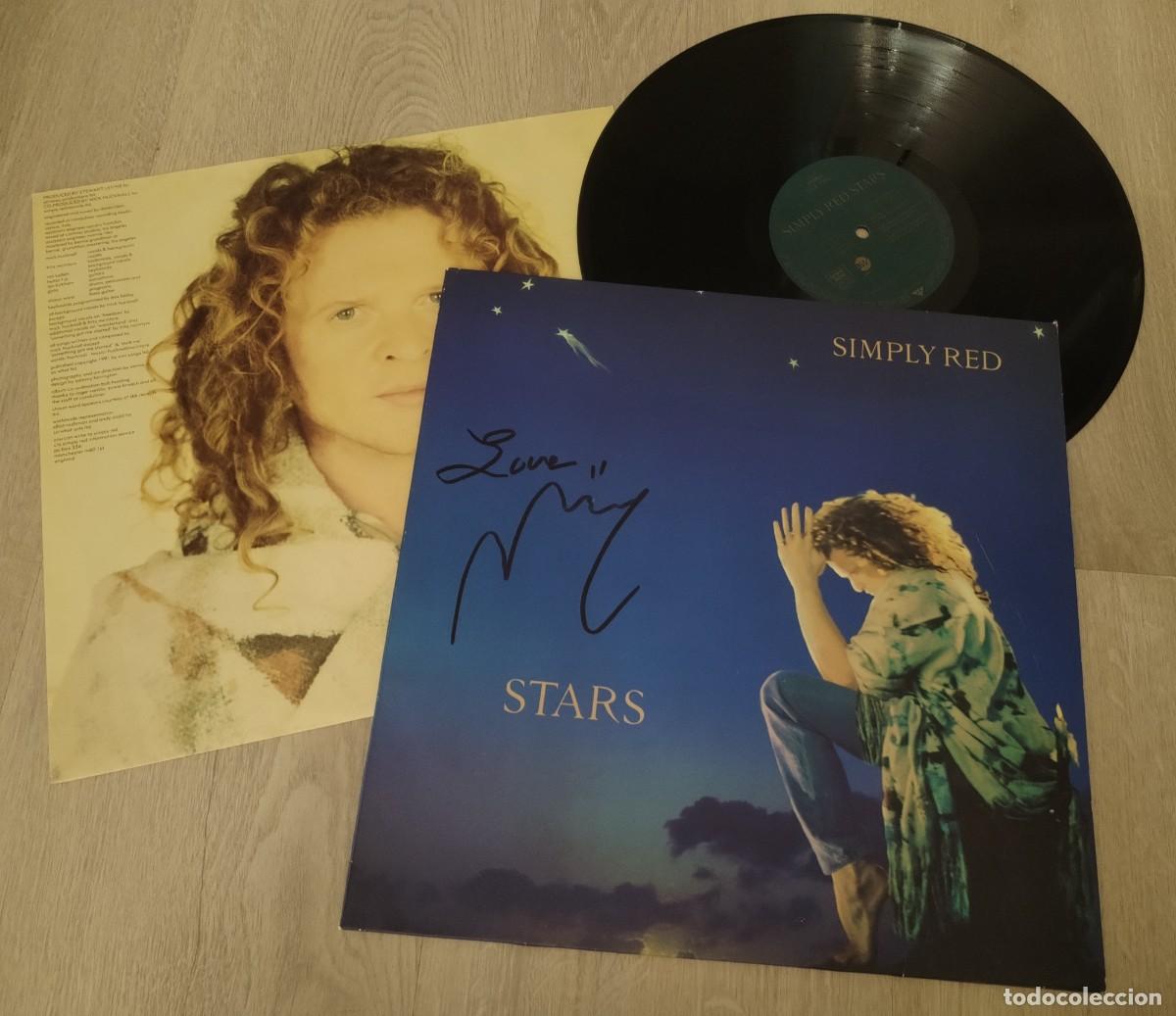 Discos de vinilo: SIMPLY RED - STARS ..LP DE 1991 CON LETRAS ..EDICION GERMANY . MUY BUEN ESTADO .. FIRMADO .