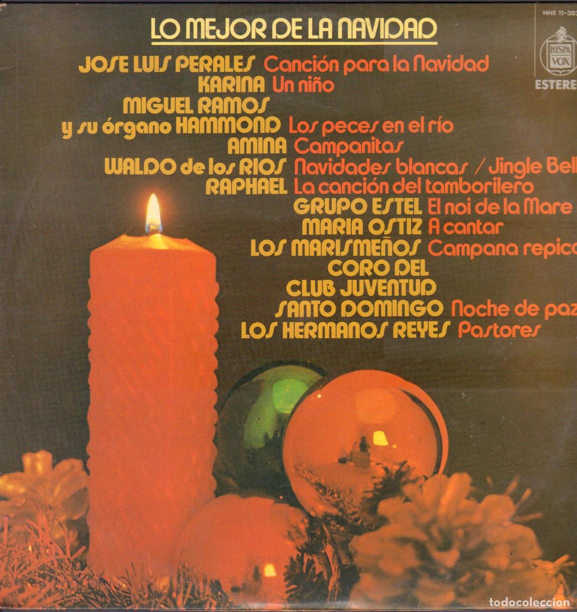 Discos de vinilo: LO MEJOR DE LA NAVIDAD - PERALES, KARINA, AMINA, RAPHAEL.../ LP HISPAVOX 1975 RF-25982