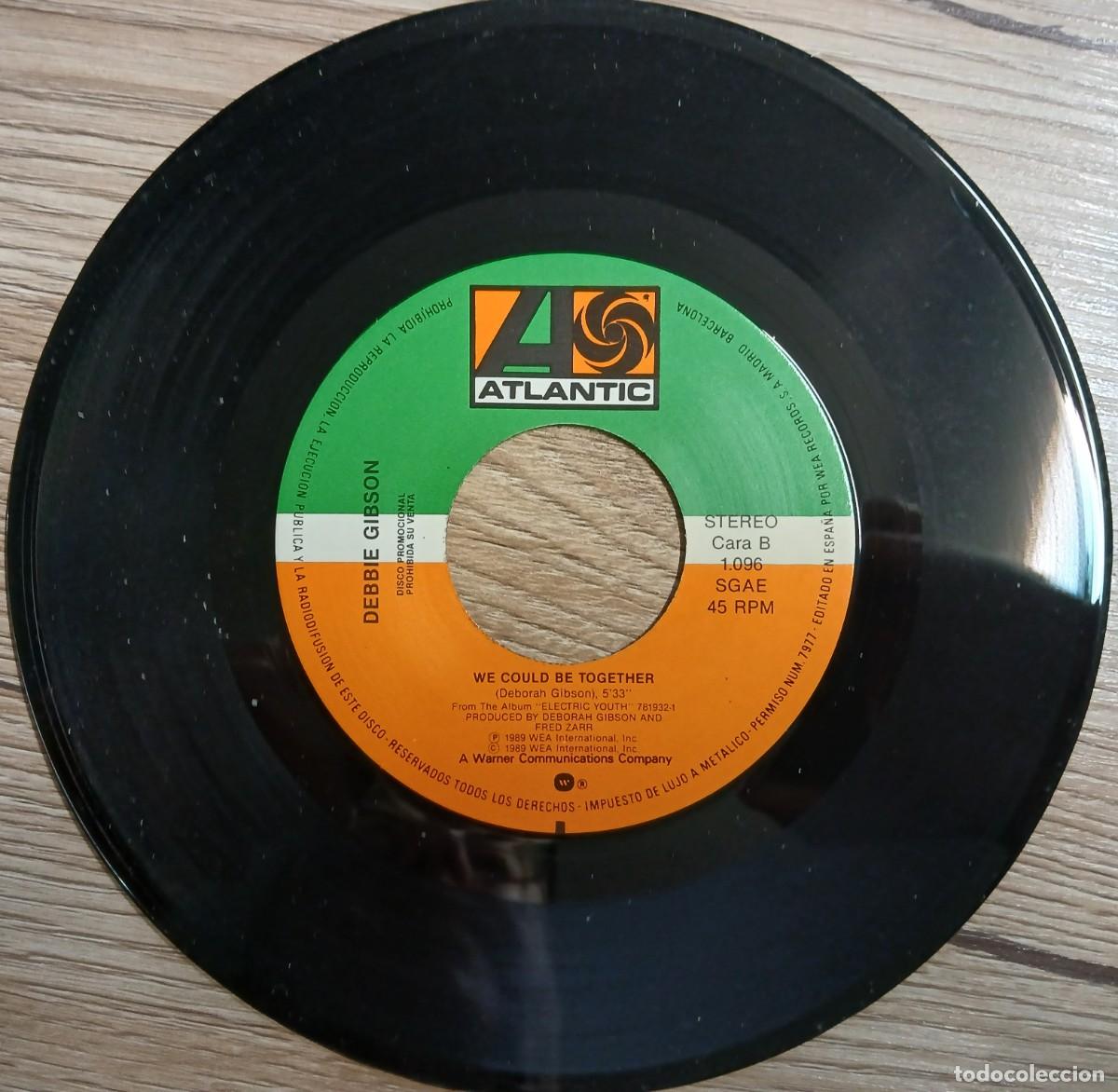 Discos de vinilo: DISCO VINILO SINGLE DEBBIE GIBSON (WE COULD BE TOGETHER) - Foto 4