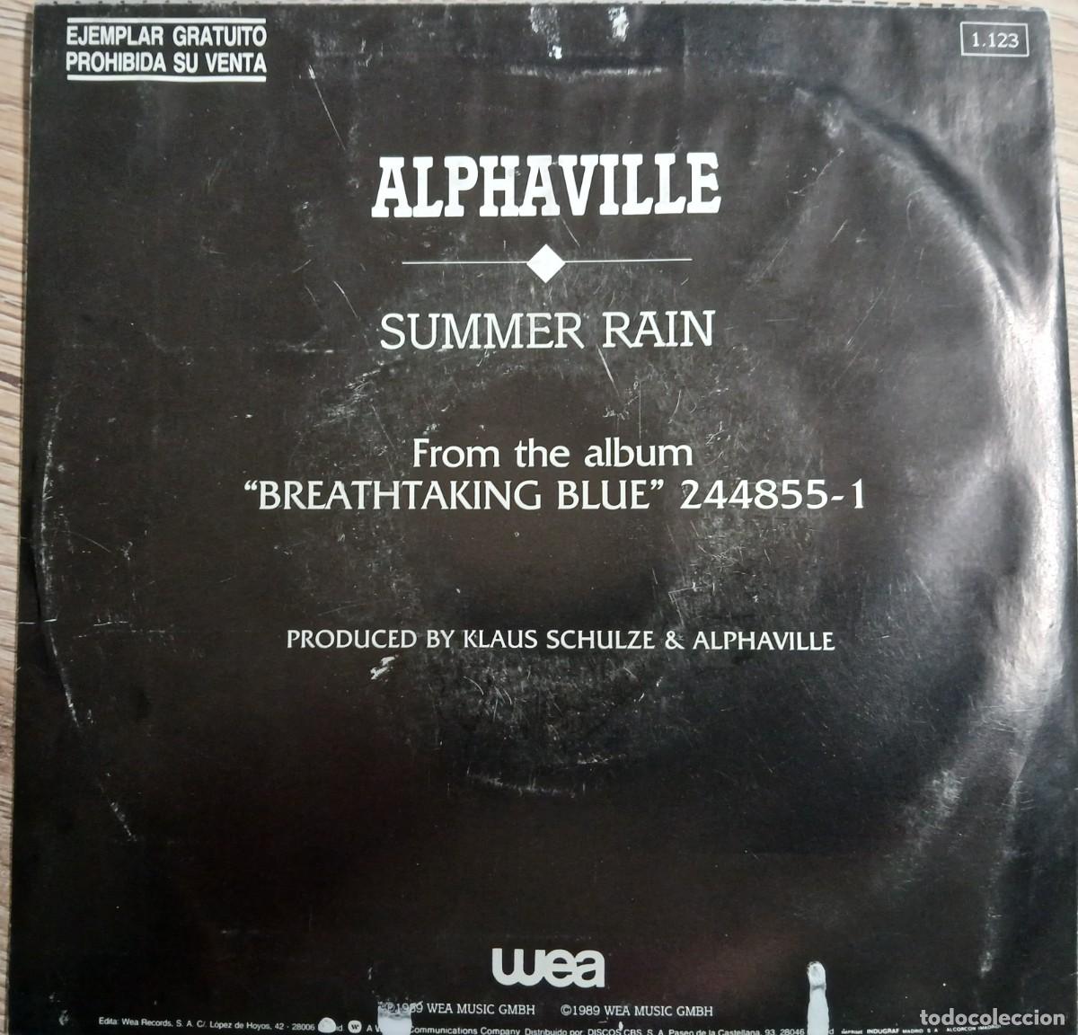 Discos de vinilo: DISCO VINILO SINGLE ALPHAVILLE (SUMMER RAIN) - Foto 2