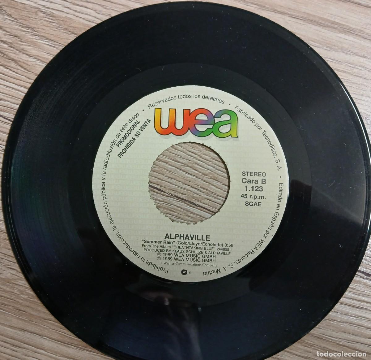 Discos de vinilo: DISCO VINILO SINGLE ALPHAVILLE (SUMMER RAIN) - Foto 3