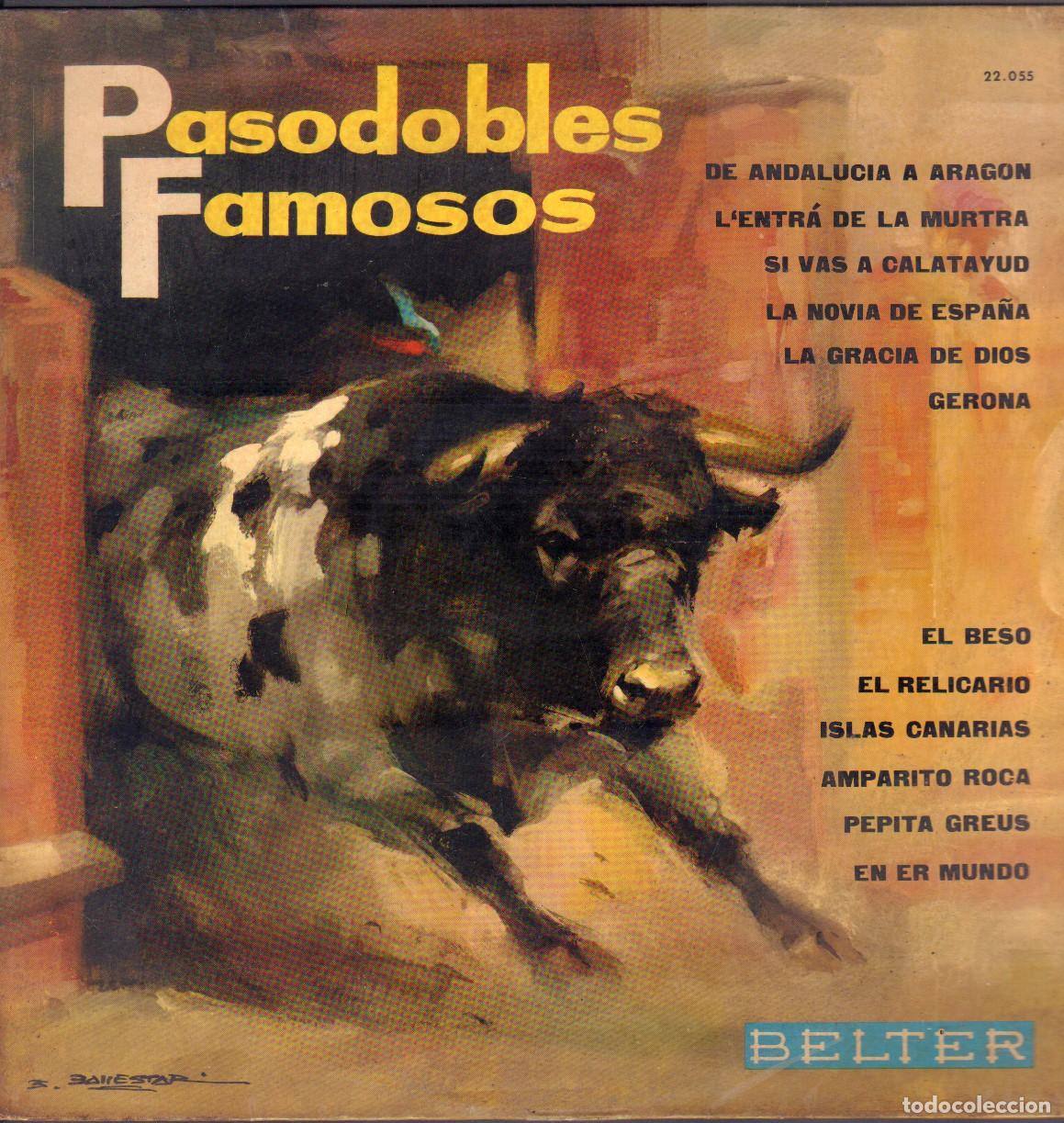 Discos de vinilo: PASODOBLES FAMOSOS - EL BESO, EL RELICARIO, ISLAS CANARIAS, GERONA.../ LP BELTER 1966 RF-25988