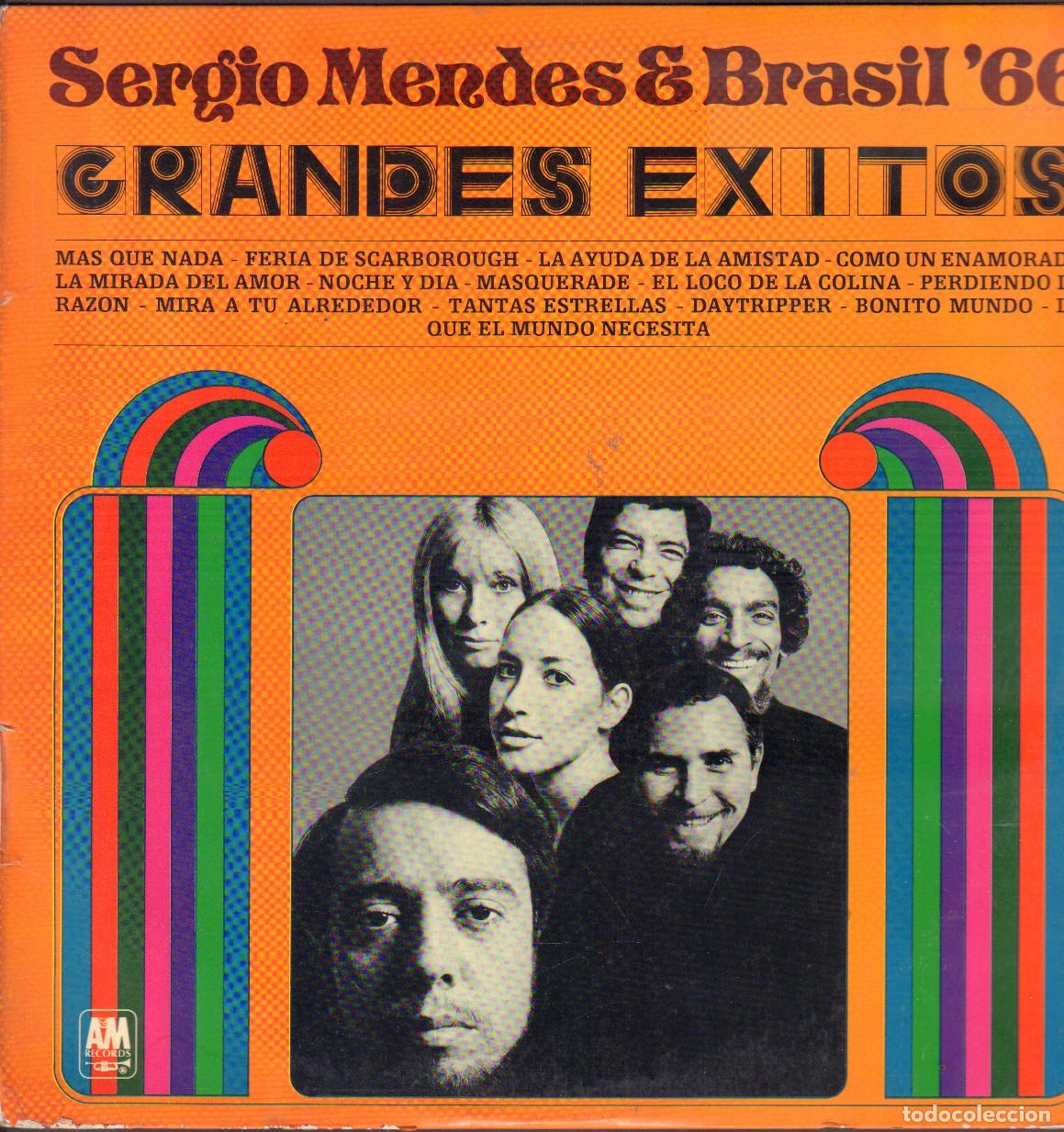 Discos de vinilo: SERGIO MENDES & BRASIL '66 - GRANDES EXITOS / MAS QUE NADA, DAYTRIPPER.../ LP A&M 1974 RF-25991