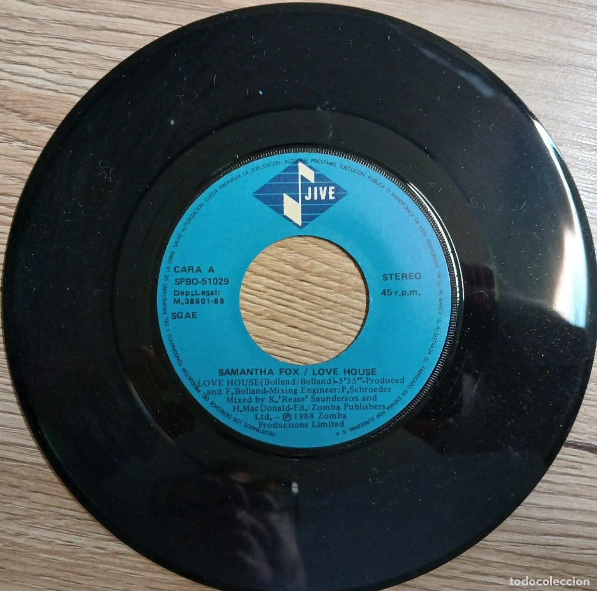 Discos de vinilo: DISCO VINILO SINGLE SAMANTHA FOX (LOVE HOUSE) - Foto 3