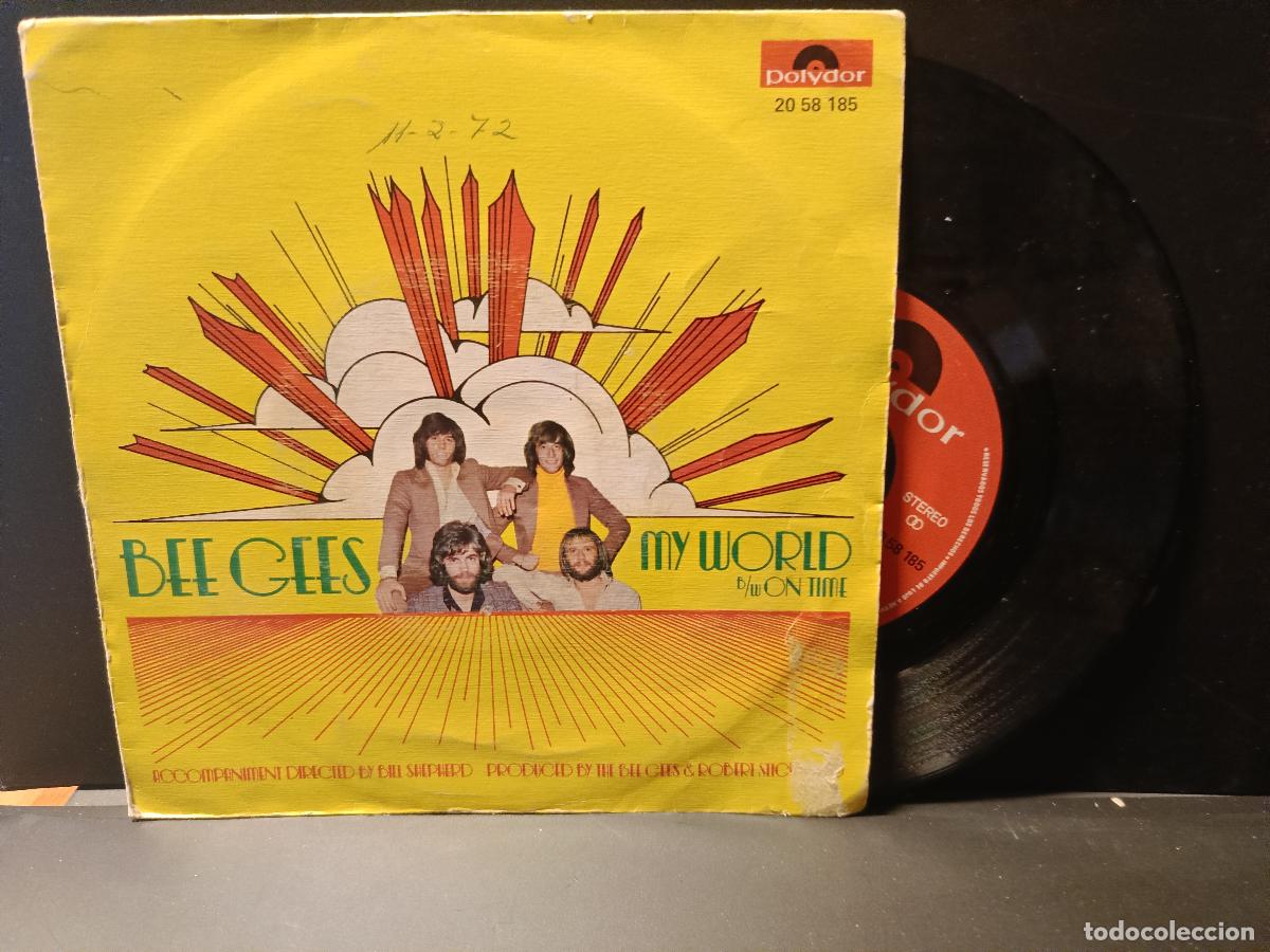 Discos de vinilo: SINGLE. Bee Gees &ndash; My World / On Time 1972 pepeto
