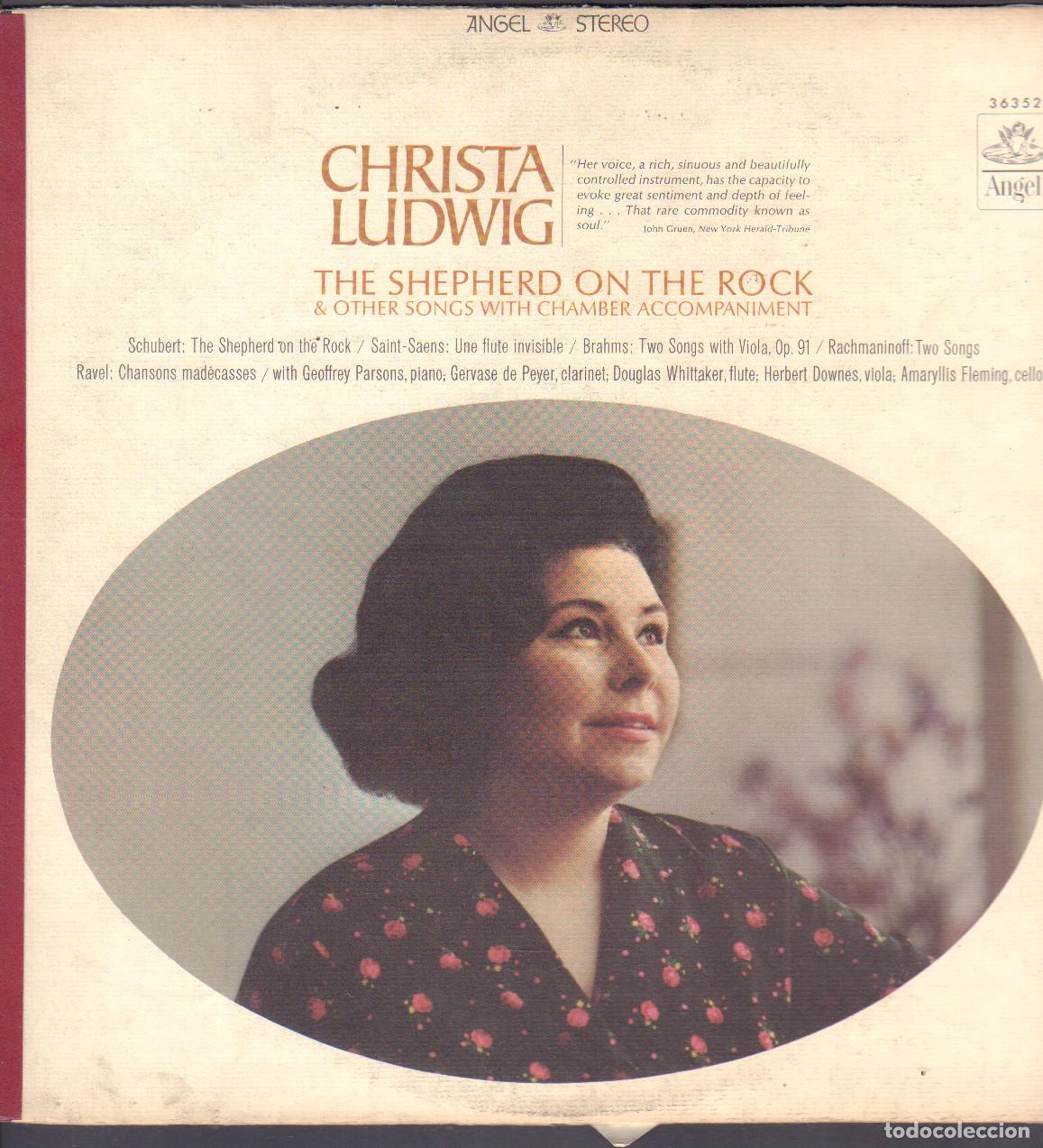 Discos de vinilo: CHRISTA LUDWIG - THE SHEPHERD ON THE ROCK / SHUBERT, BRAHMS..../ LP ANGEL RF-26005