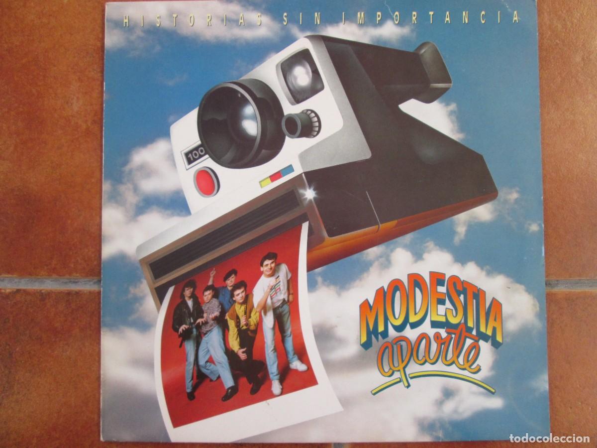 Discos de vinilo: MODESTIA APARTE - Historias sin Importancia. LP, ed espa&ntilde;ola 12&rdquo; 1991. Buen estado (VG)