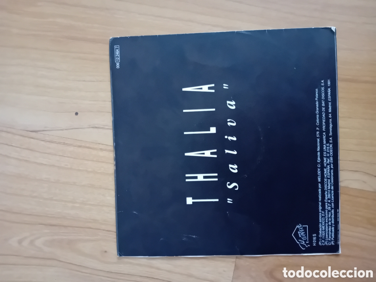 Discos de vinilo: THALIA. SALIVA. 1991 - Foto 2