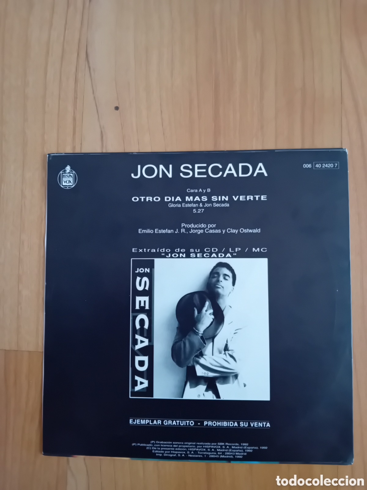 Discos de vinilo: JON SECADA. OTRO DIA MAS SIN VERTE - Foto 2
