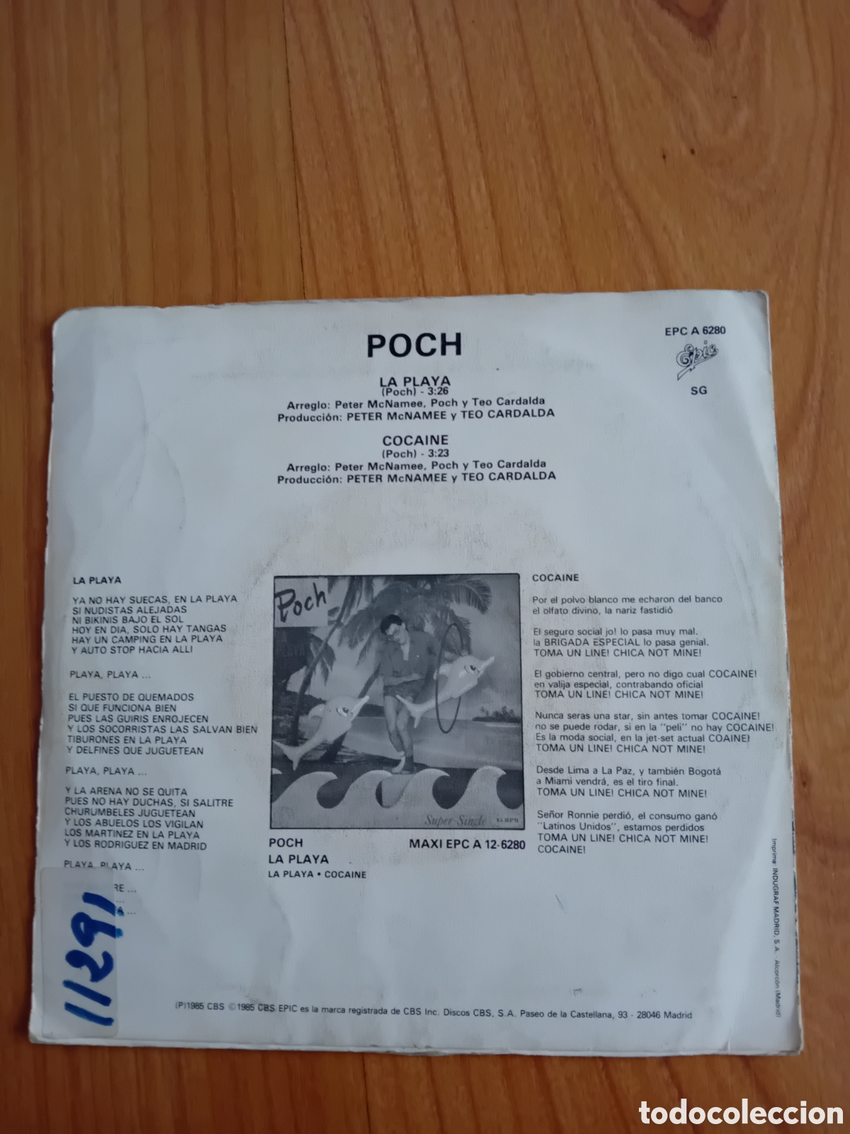 Discos de vinilo: POCH. LA PLAYA. COCAINE - Foto 2
