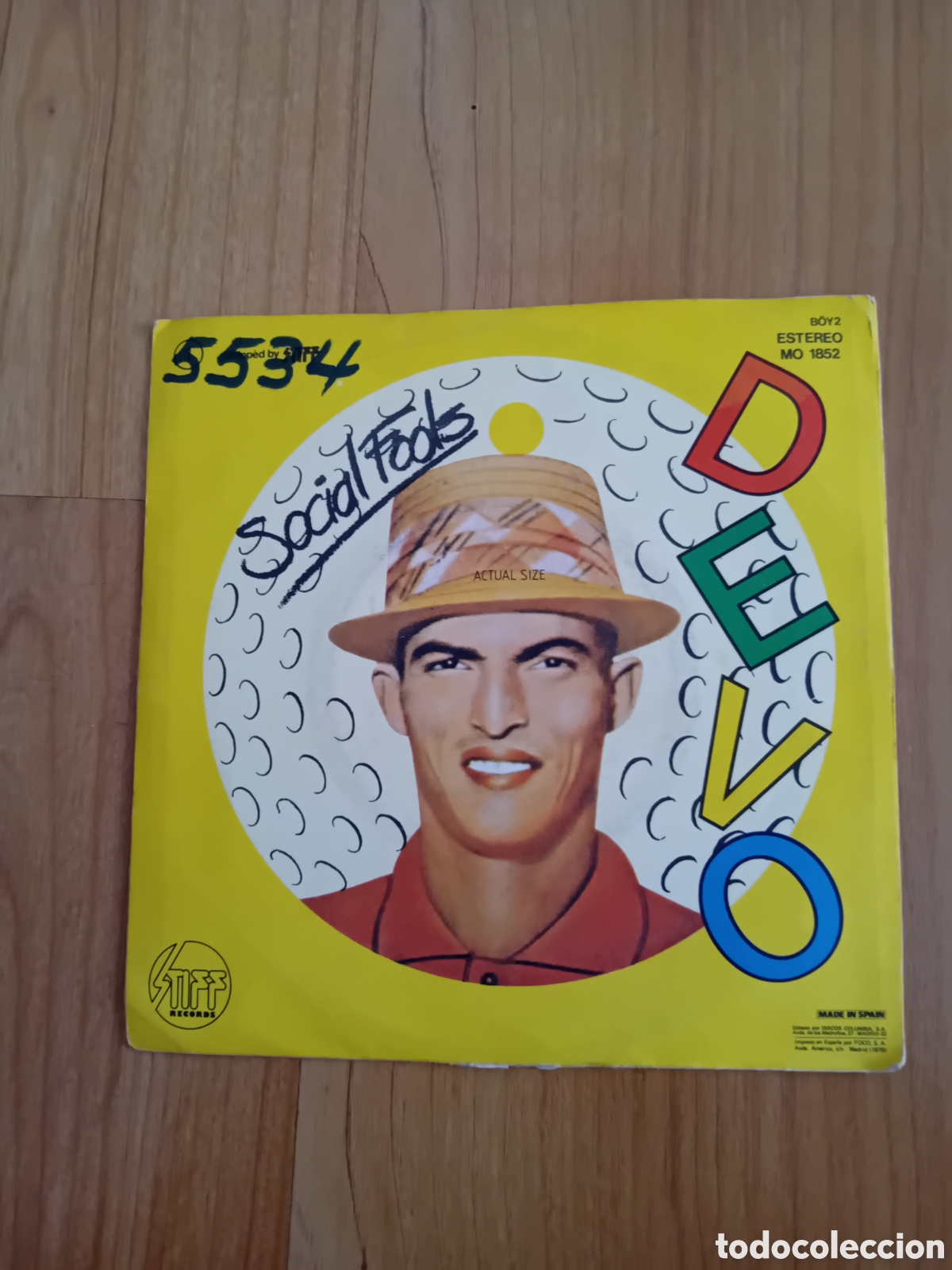 Discos de vinilo: DEVO. BE STIFF. SOCIAL FOOLS - Foto 2