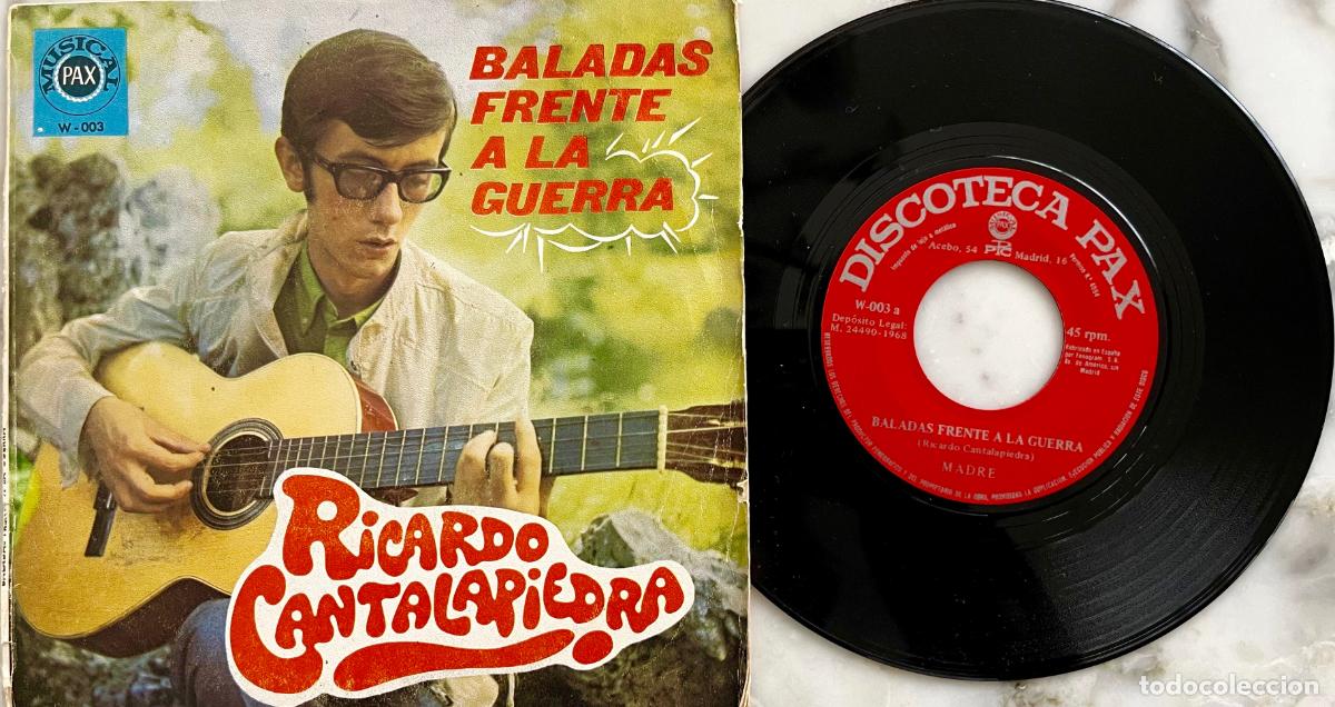 Discos de vinilo: RICARDO CANTALAPIEDRA. BALADAS FRENTE A LA GUERRA. SINGLE ORIGINAL ESPA&Ntilde;A 1968
