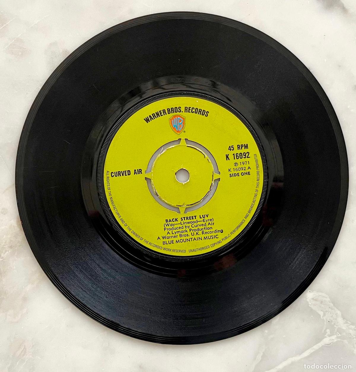 Discos de vinilo: CURVED AIR. BACK STREET LUV / EVERDANCE. SINGLE ORIGINAL UK 1971