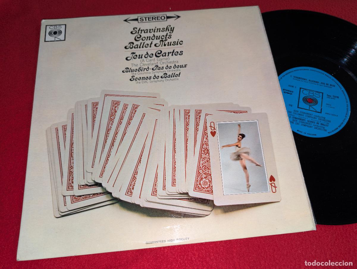 Discos de vinilo: STRAVINSKY + CLEVELAND/COLUMBIA/CBC dir A Card Games+Bluebird+Scenes ++ LP 1965 CBS STEREO UK