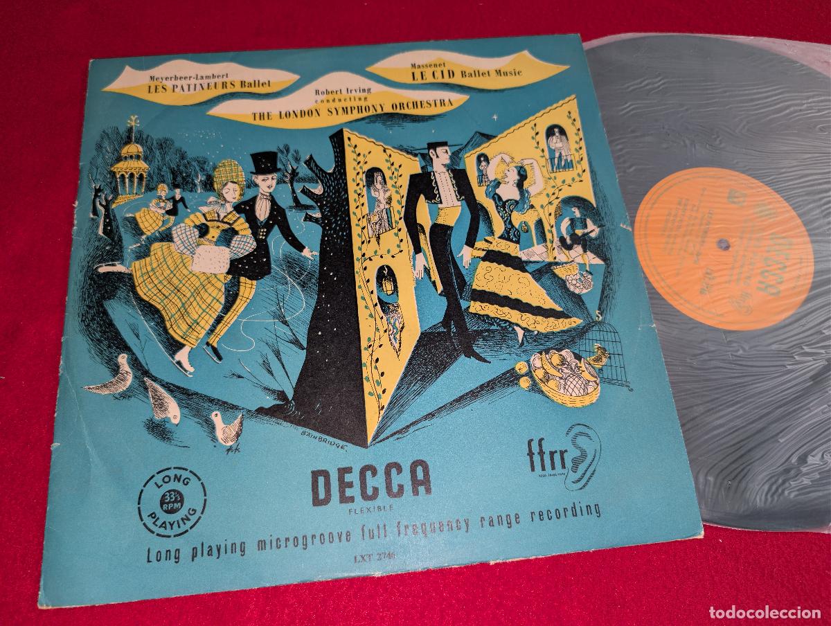Discos de vinilo: LONDON SYMPHONY ORCH. dir Irving MEYERBEER LAMBERT Patineurs+MASSENT Cid LP 1956 Decca UK