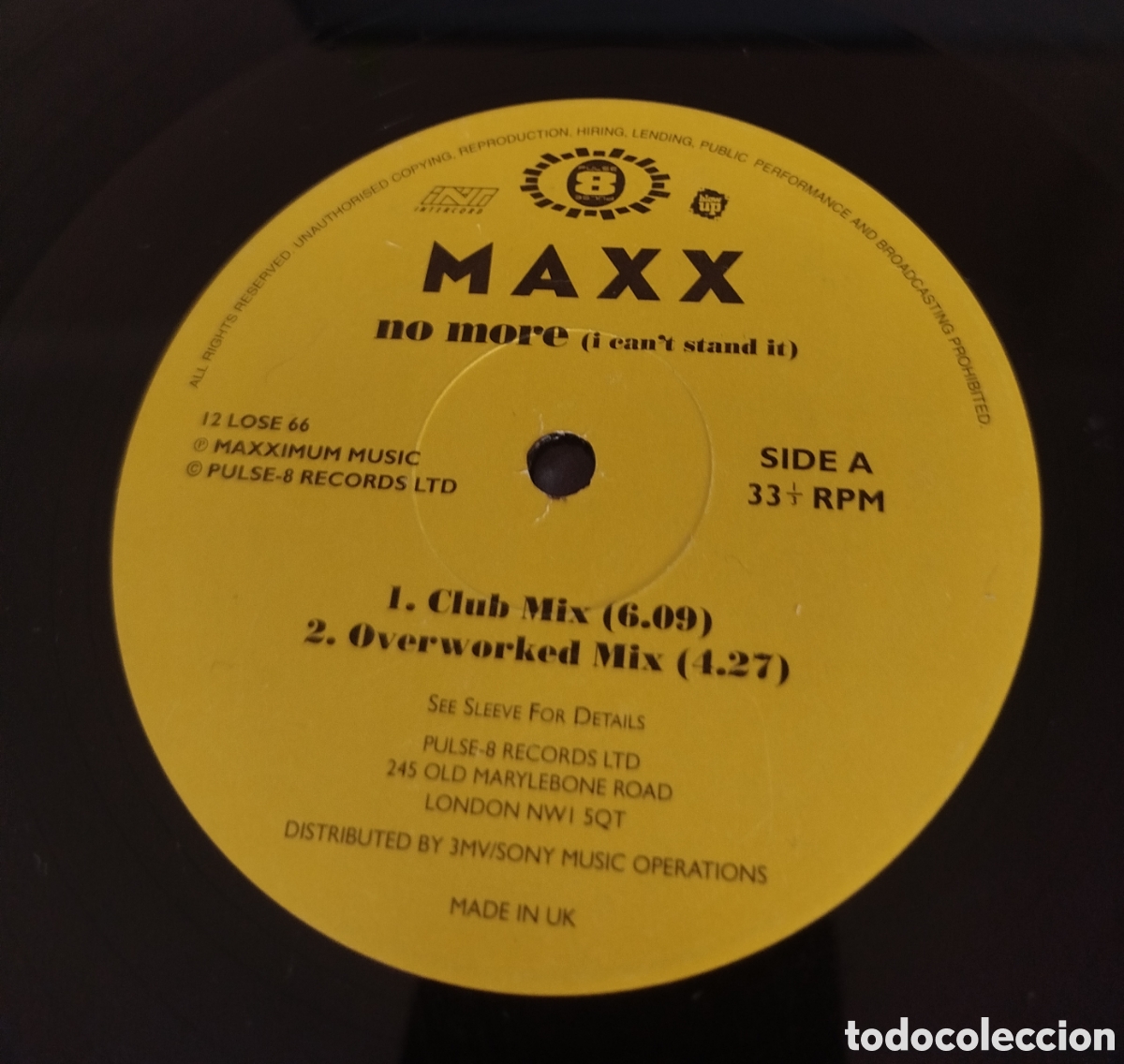 Discos de vinilo: Maxx - No more ( I Cant stay It) - Foto 3