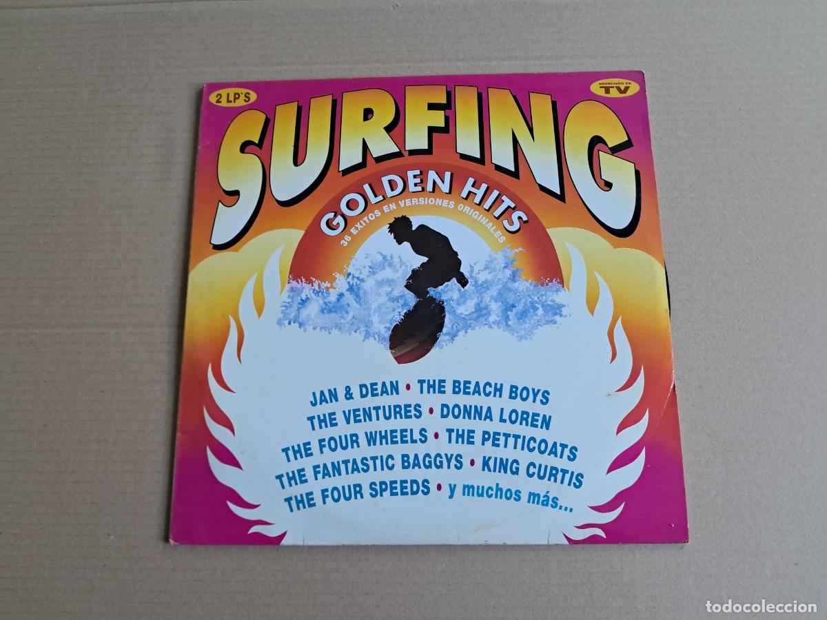 Discos de vinilo: VARIOS ARTISTAS - SURFING GOLDEN HITS DOBLE LP 1991 EDICION ESPA&Ntilde;OLA