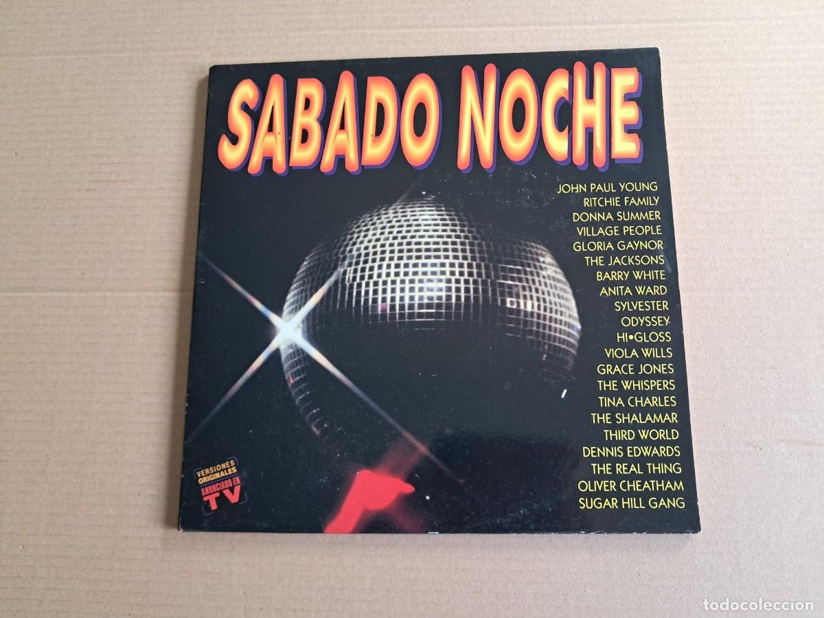Discos de vinilo: VARIOS ARTISTAS - SABADO NOCHE DOBLE LP GATEFOLD 1991