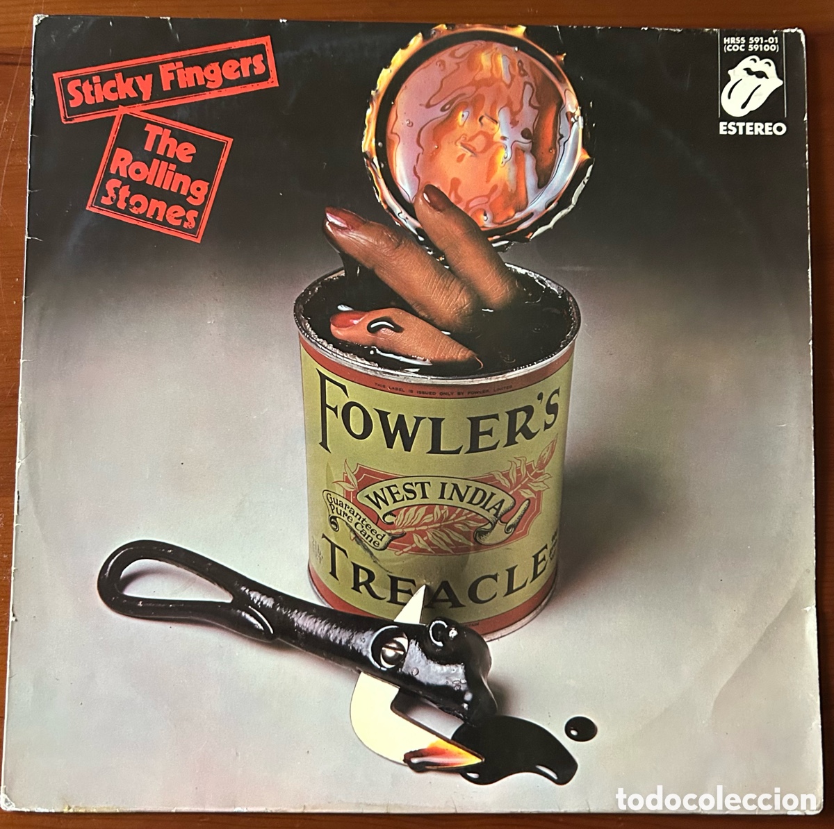 Discos de vinilo: Rolling Stones - Sticky fingers original Espa&ntilde;a lengua blanca