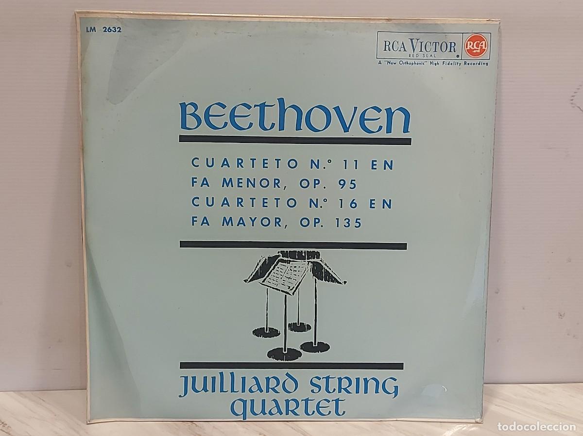 Discos de vinilo: JUILLIARD STRING QUARTET / DOS CUARTETOS DE BEETHOVEN / LP-RCA VICTOR-1963 / MBC. *** - Foto 2