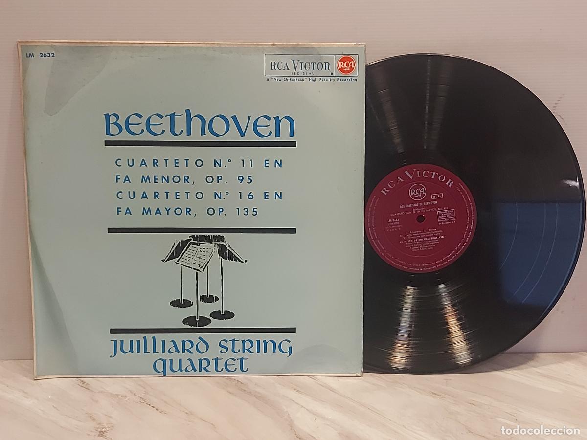 Discos de vinilo: JUILLIARD STRING QUARTET / DOS CUARTETOS DE BEETHOVEN / LP-RCA VICTOR-1963 / MBC. *** - Foto 1