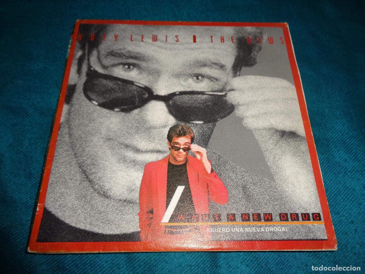 Discos de vinilo: HUY LEWIS AND THE NEWS.I WANT A NEW DRUG / FINALLY FOUND A HOME. CHRYSALIS, 1983. SPAIN. IMPECA ( #)