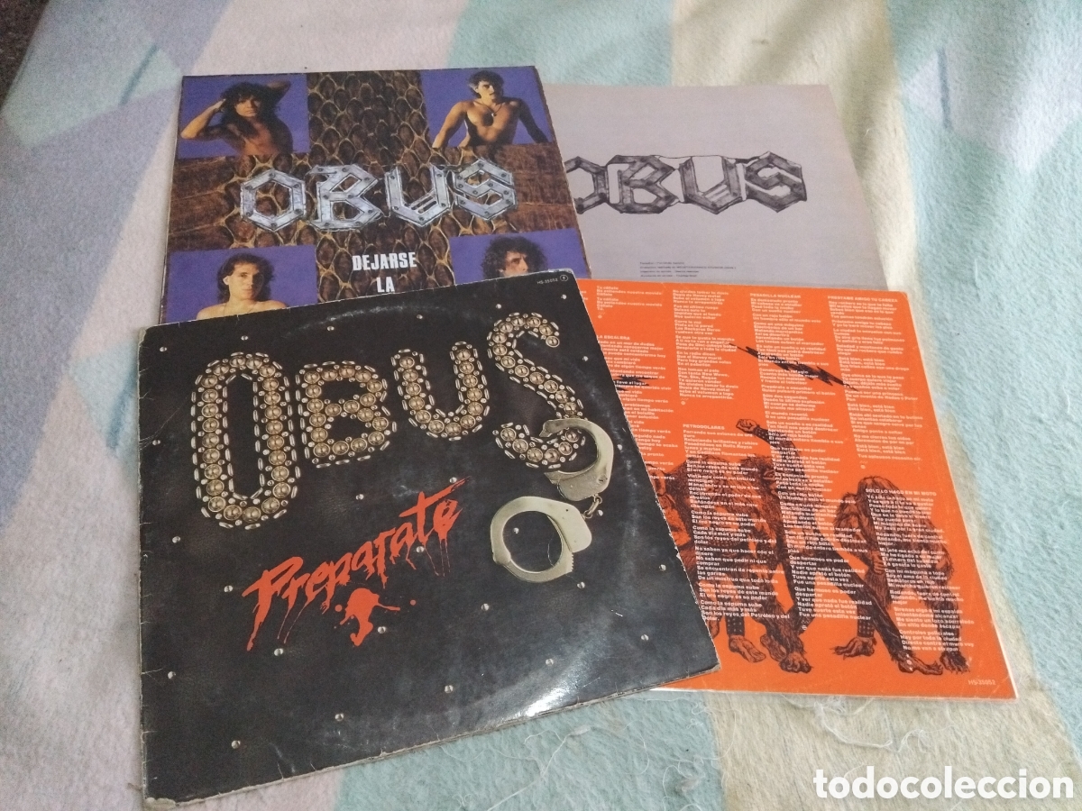 Discos de vinilo: LOTE OBUS 2 VINILOS CON SUS ENCARTES