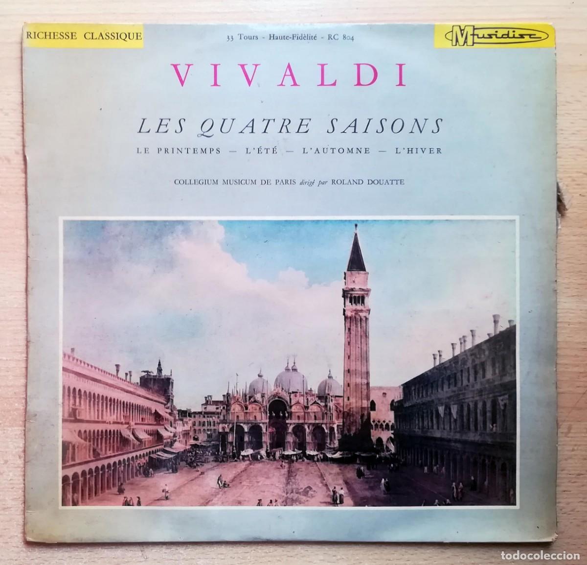 Discos de vinilo: Lp Vivaldi las cuatro estaciones. Collegium Musicum de Paris. Dir. Roland Douatte.
