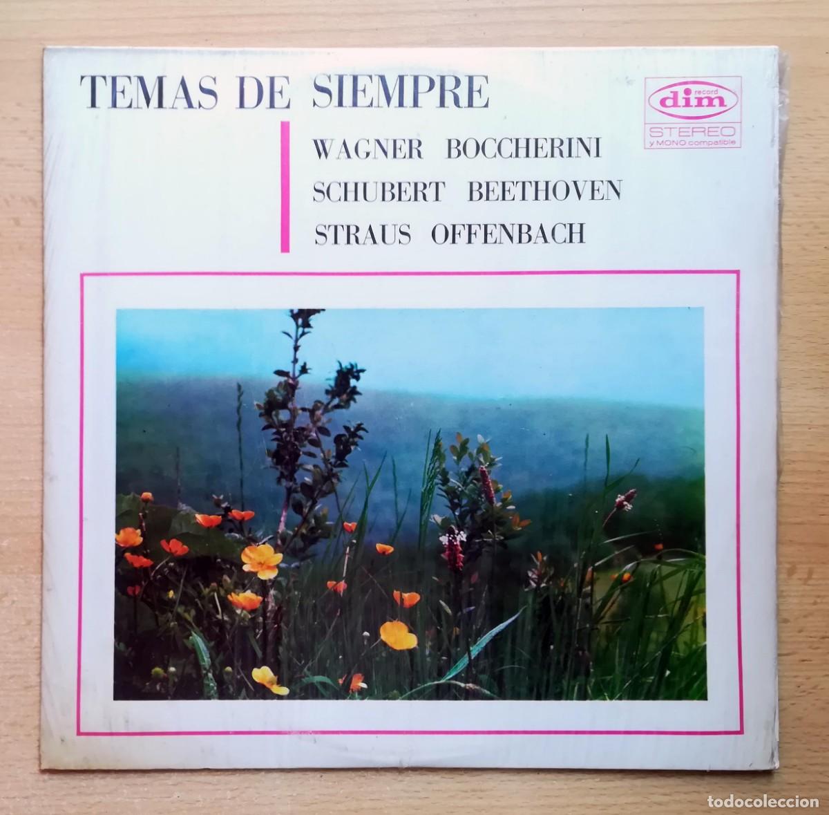 Discos de vinilo: LP Temas de siempre. Wagner - Boccherini - Schubert - Beethoven - Straus - Offenbach.