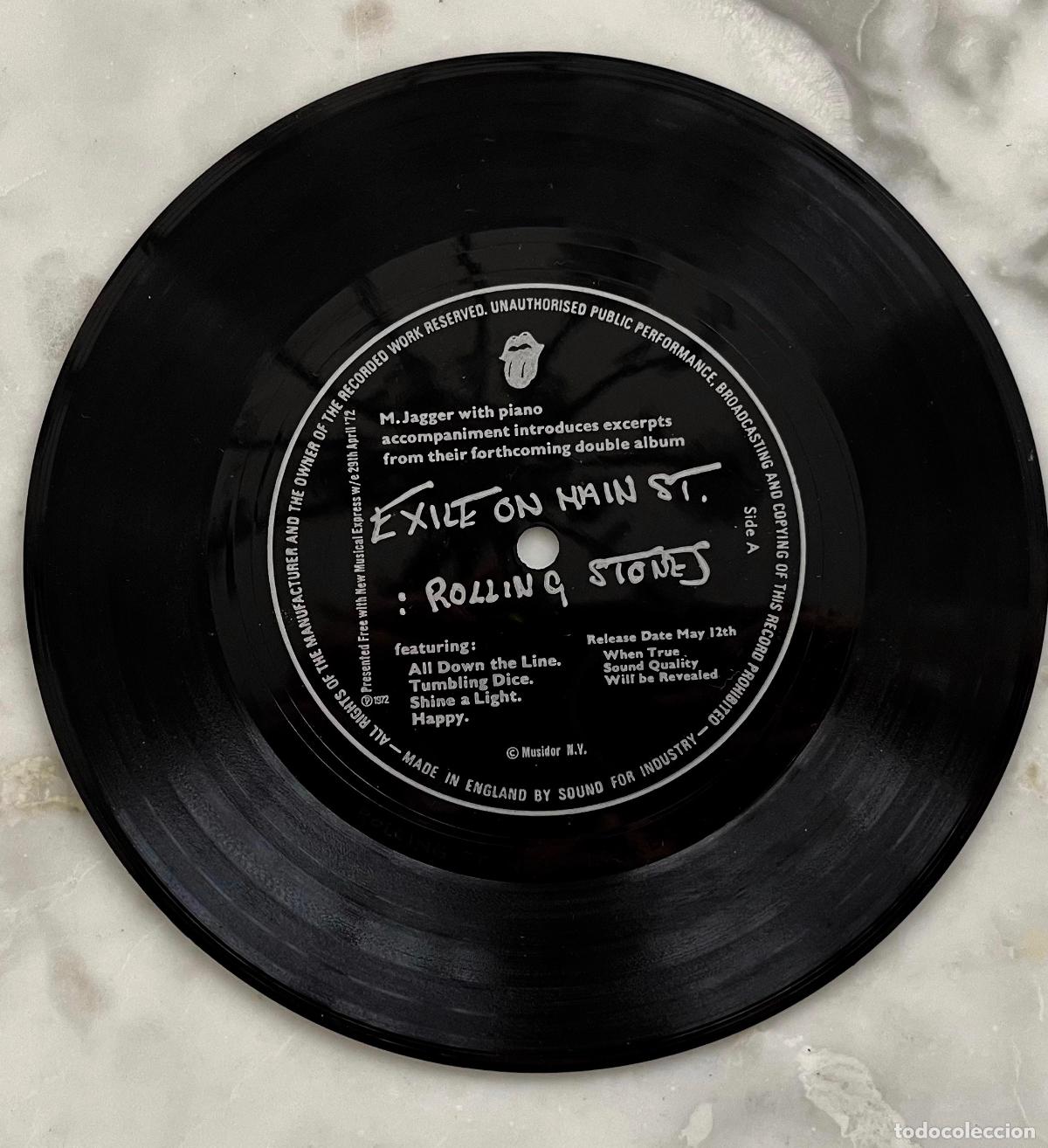 Discos de vinilo: ROLLING STONES. FANNY. CURVED AIR. EXILE ON MAIN ST. JAGGER CON PIANO INTRODUCE TEMAS. FLEXISIDISCO