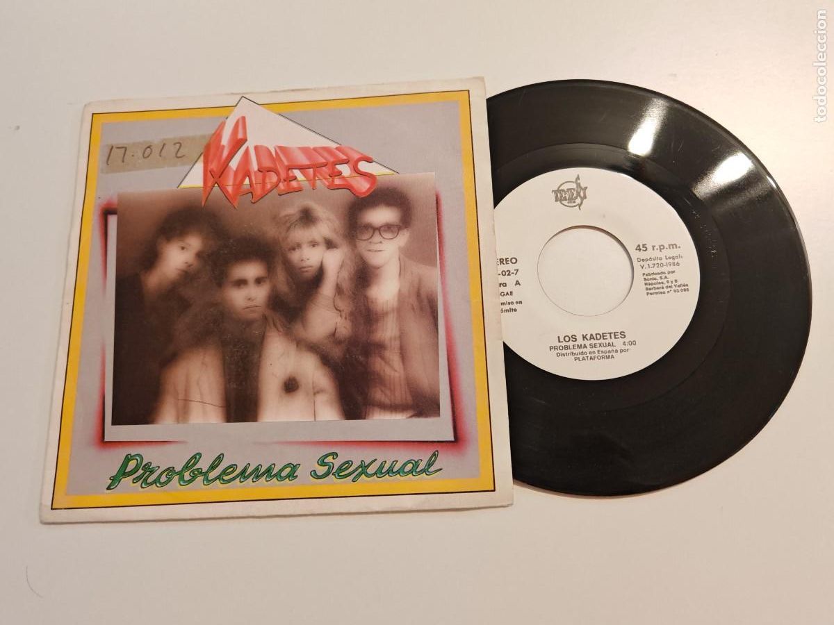 Discos de vinilo: LOS KADETES Problema sexual / Africa oriental SINGLE DE VINILO A&Ntilde;O 1986 2 TEMAS LOS INHUMANOS