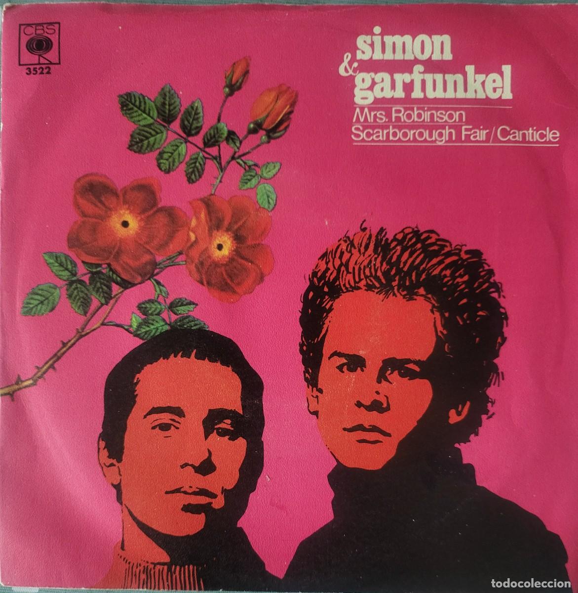 Discos de vinilo: Simon & Garfunkel single sello CBS editado en Espa&ntilde;a a&ntilde;o 1968...