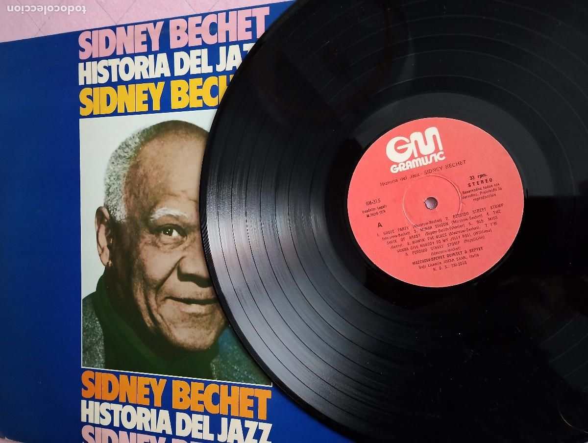 Discos de vinilo: SIDNEY BECHET &rdquo;HISTORIA DEL JAZZ&rdquo; LP. COMP. SPAIN .1974 - Foto 3