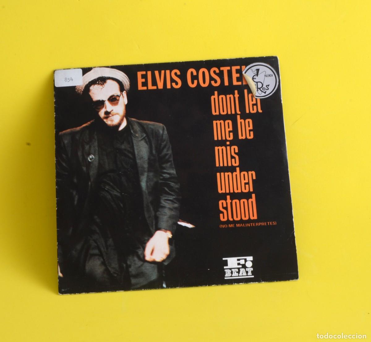 Discos de vinilo: Disco de vinilo SINGLE Elvis Costello &rdquo;Don't Let Me Be Misunderstood&rdquo;1986