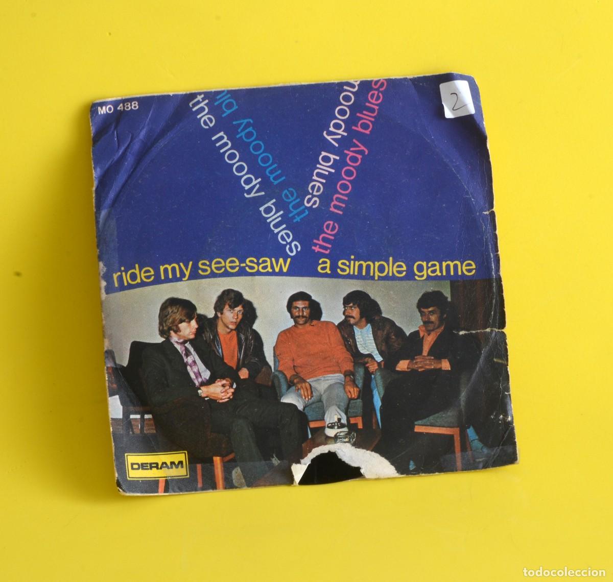 Discos de vinilo: VINILO SINGLE Moody Blues &rdquo;Ride My See-Saw&rdquo; y &rdquo;A Simple Game&rdquo;. 1968
